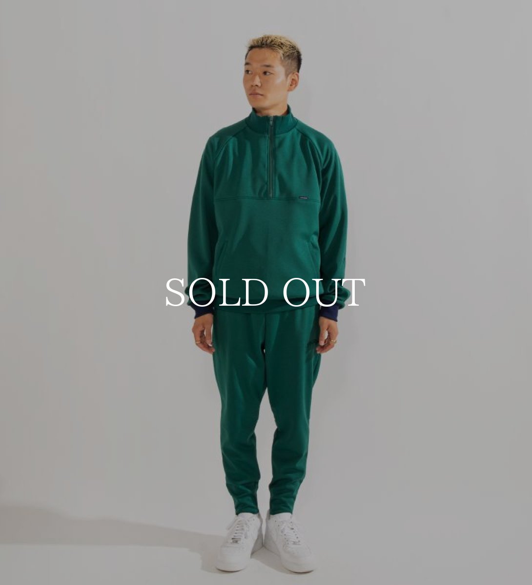 画像2: APPLEBUM  Half Zip Track Jacket (Green) (2)