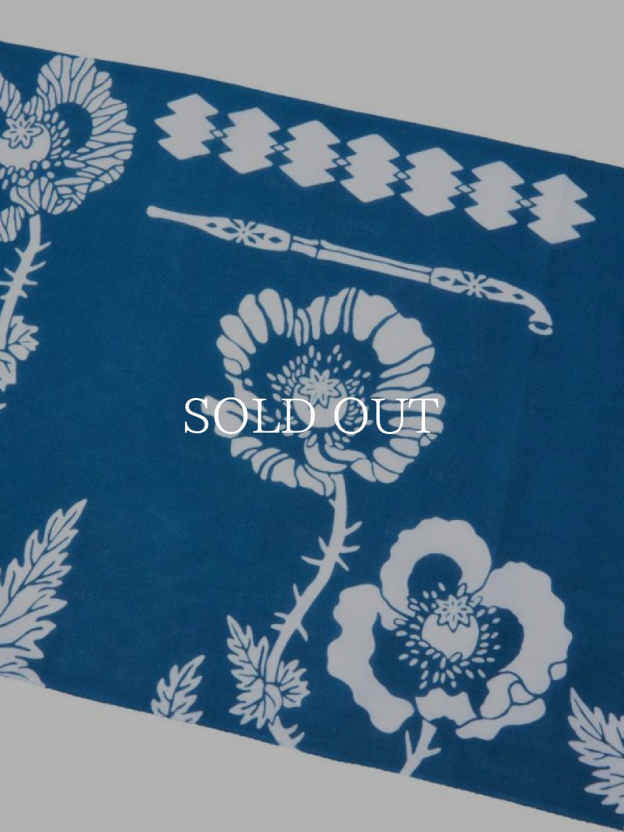 画像2: RADIALL  BADASS FLOWER - TENUGUI (Blue) (2)