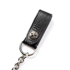 画像3: CALEE  Silver star concho leather wallet chain (Black) (3)
