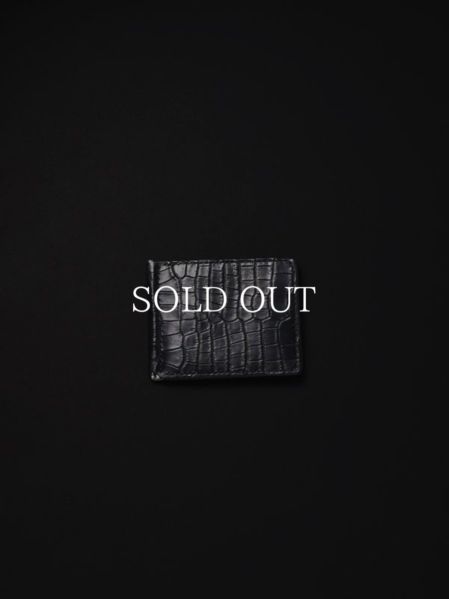 画像2: ANTIDOTE BUYERS CLUB   Money Clip Wallet (Crocodile) (Black) (2)