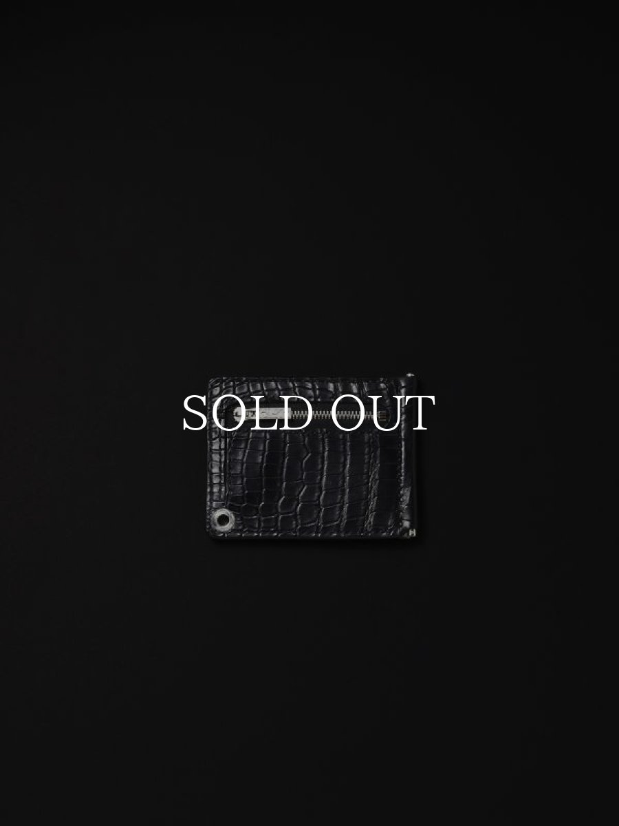 画像1: ANTIDOTE BUYERS CLUB   Money Clip Wallet (Crocodile) (Black) (1)