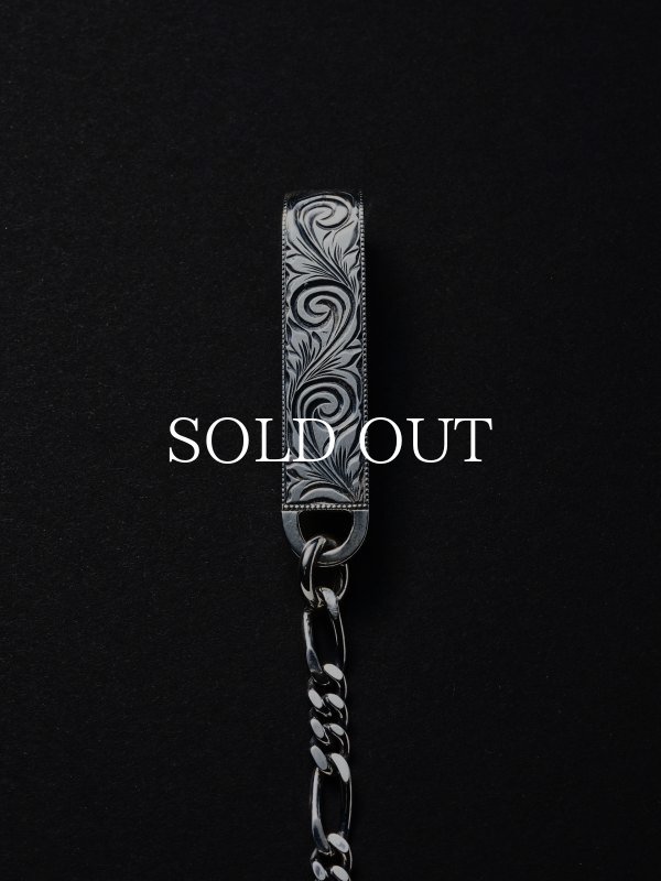 ANTIDOTE BUYERS CLUB Engraved Narrow Wallet Chain (Short) (Silver