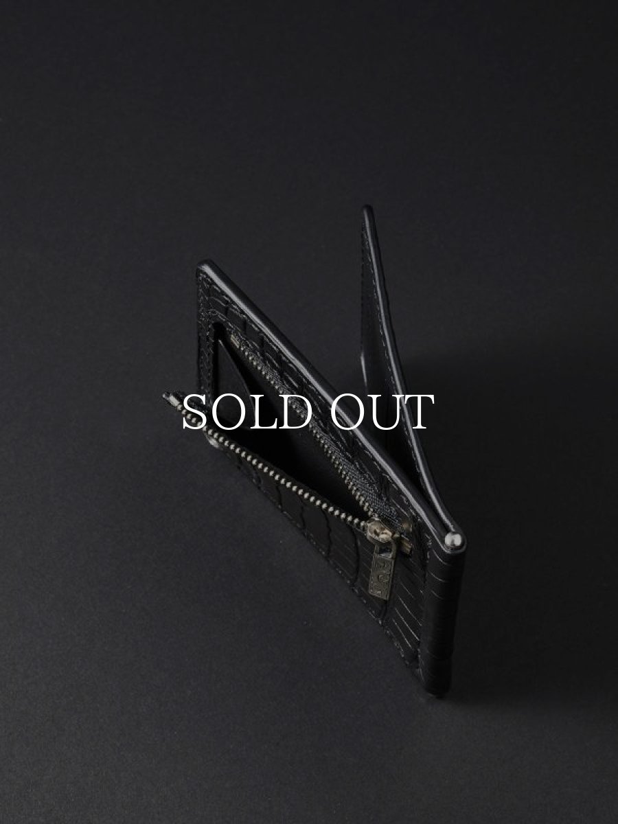 画像3: ANTIDOTE BUYERS CLUB   Money Clip Wallet (Crocodile) (Black) (3)