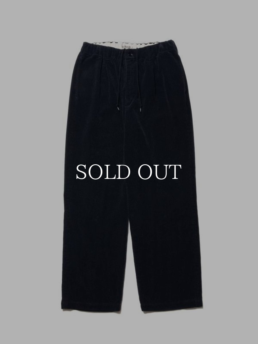 画像1: COOTIE   Twisted Heather Corduroy 2 Tuck Easy Pants (Black) (1)