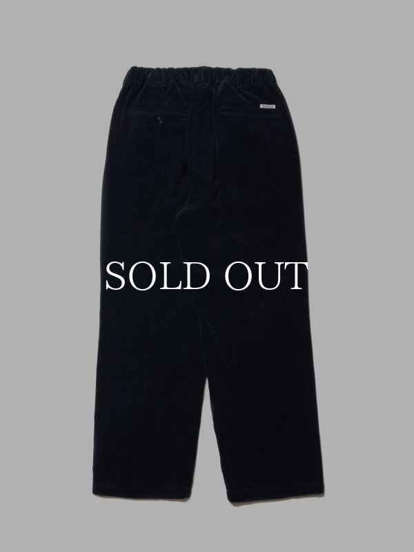 COOTIE Twisted Heather Corduroy 2 Tuck Easy Pants (Black) CTE