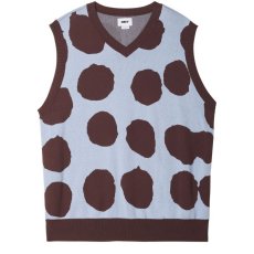 画像1: OBEY   DOTTED SWEATER VEST (DIGITAL VIOLET MULTI) (1)