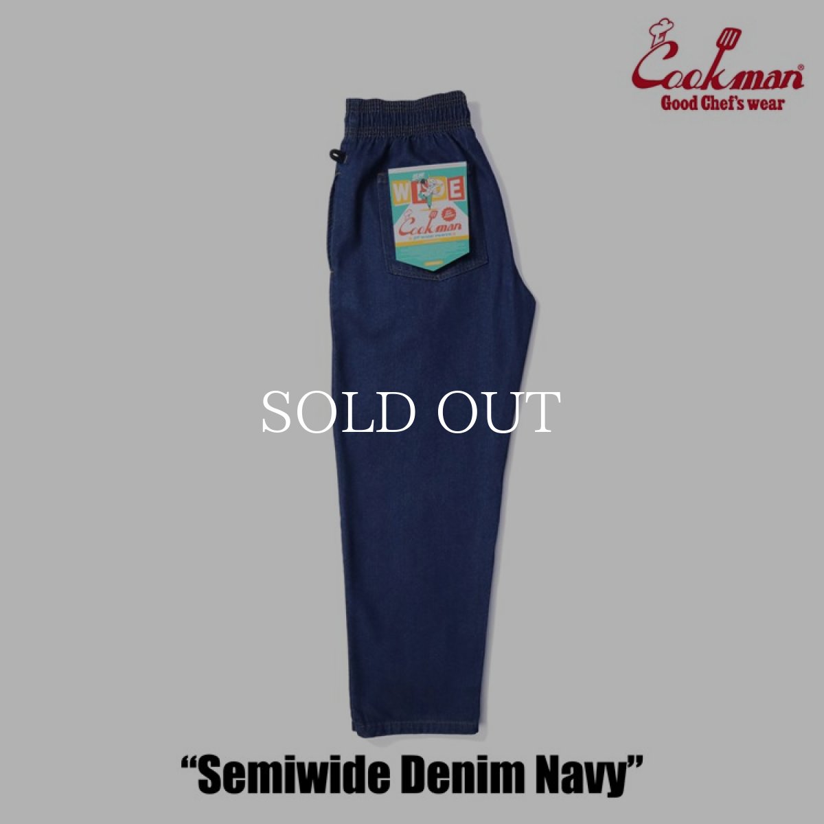 画像2: COOKMAN  Chef Pants Semiwide Denim Navy (Navy) (2)