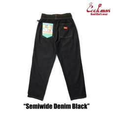 画像3: COOKMAN  Chef Pants Semiwide Denim Black (Black) (3)
