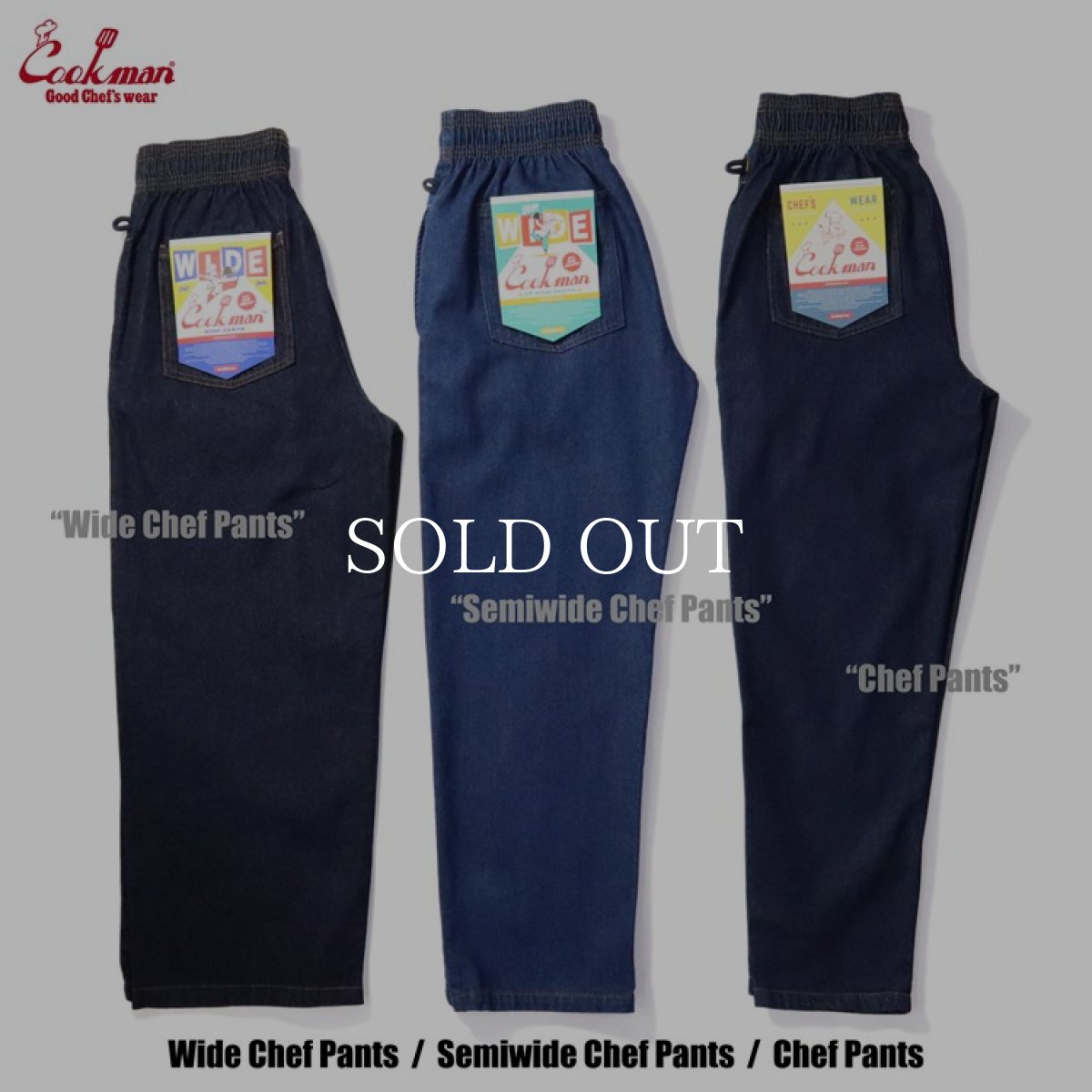 画像12: COOKMAN  Chef Pants Semiwide Denim Navy (Navy) (12)