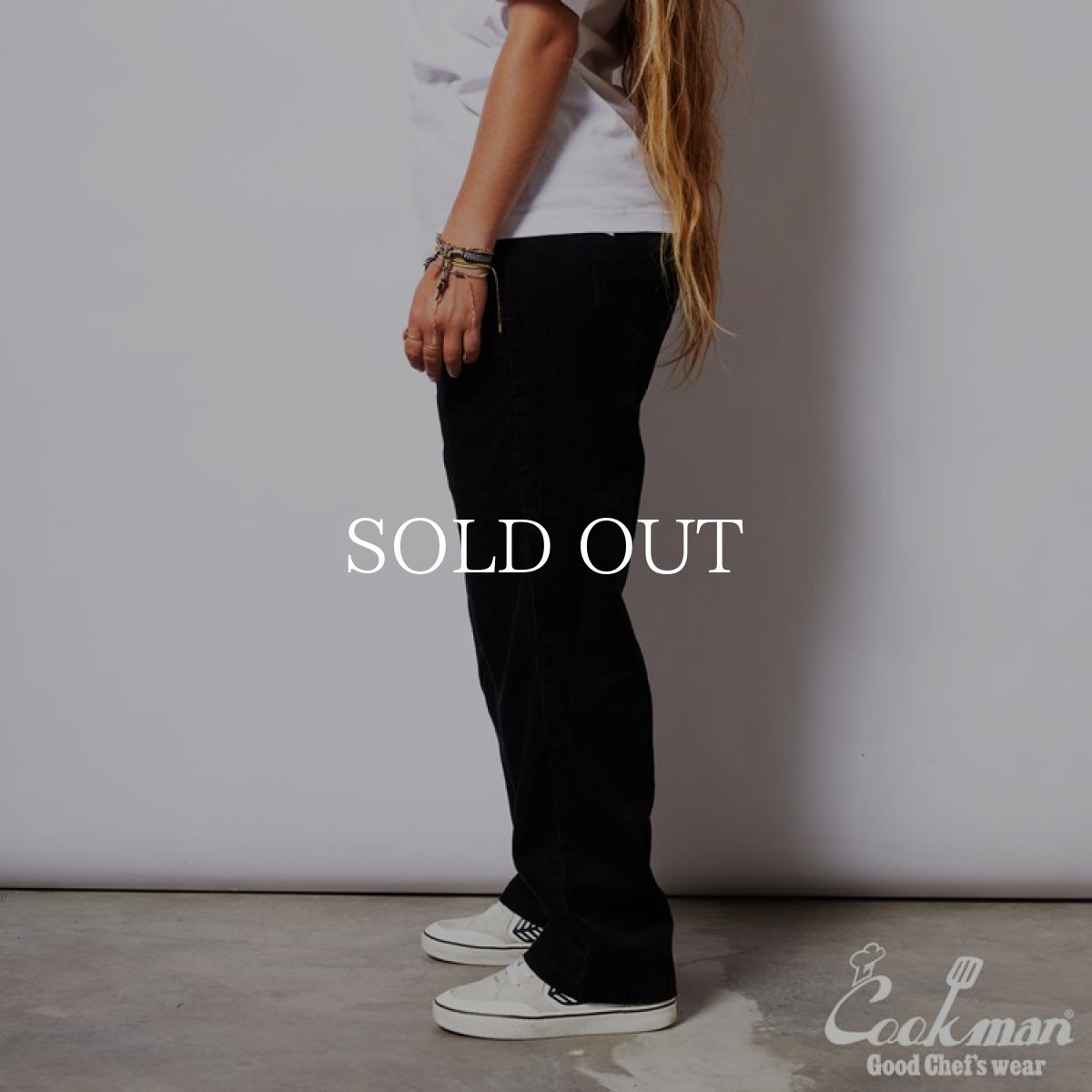 画像20: COOKMAN  Chef Pants Semiwide Corduroy Black (Black) (20)