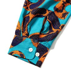 画像6: CALEE  Allover snake pattern R/P shirt -Limited- (Blue) (6)