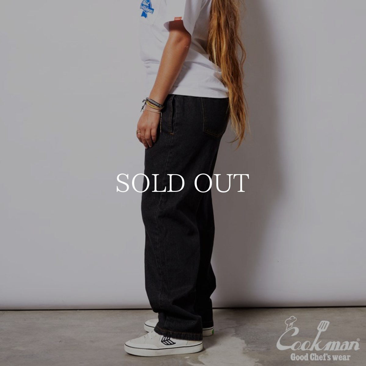 画像21: COOKMAN  Chef Pants Semiwide Denim Black (Black) (21)