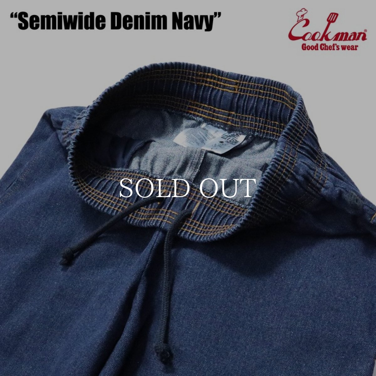 画像7: COOKMAN  Chef Pants Semiwide Denim Navy (Navy) (7)