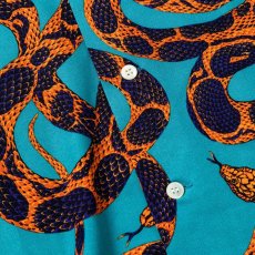 画像5: CALEE  Allover snake pattern R/P shirt -Limited- (Blue) (5)