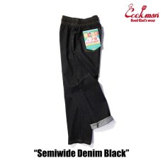 画像6: COOKMAN  Chef Pants Semiwide Denim Black (Black) (6)