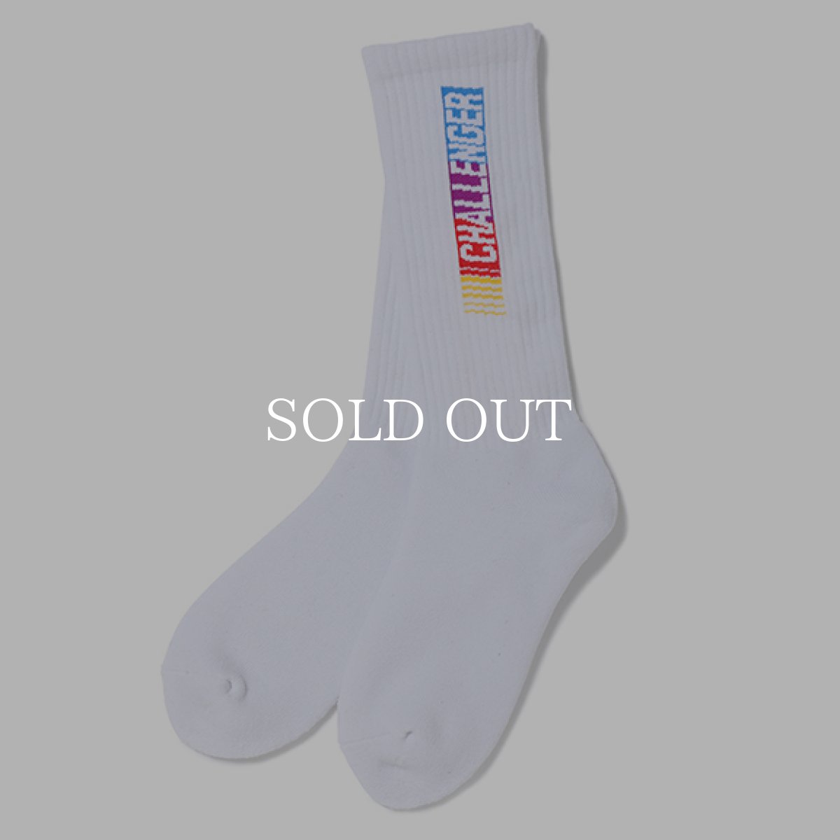 画像1: CHALLENGER  NATIONAL RACING SOCKS (WHITE) (1)