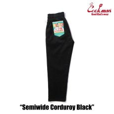 画像2: COOKMAN  Chef Pants Semiwide Corduroy Black (Black) (2)