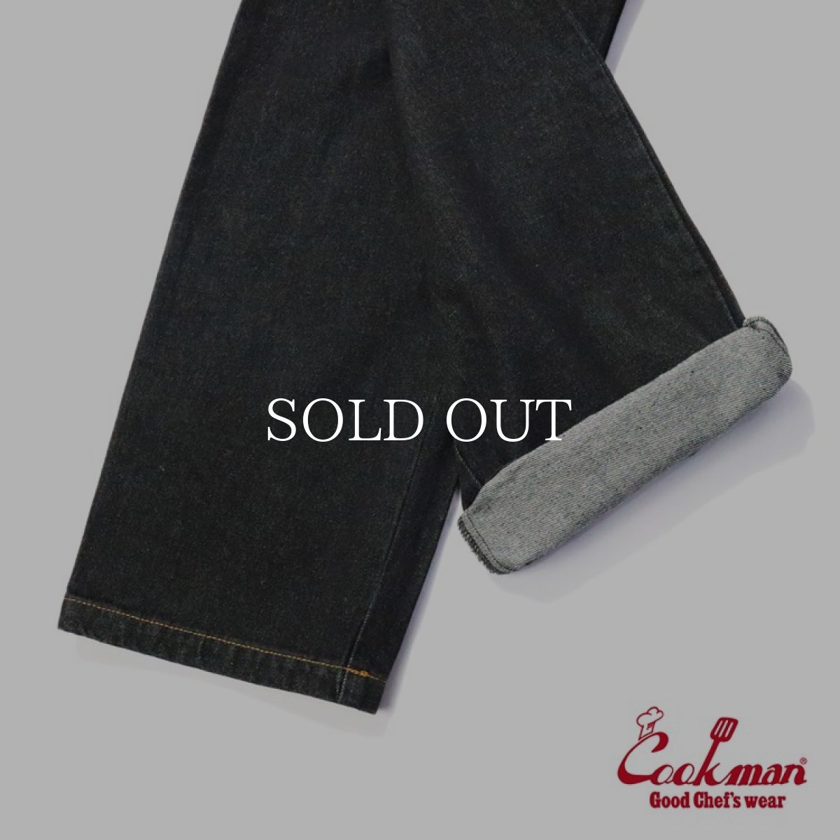 画像10: COOKMAN  Chef Pants Semiwide Denim Black (Black) (10)