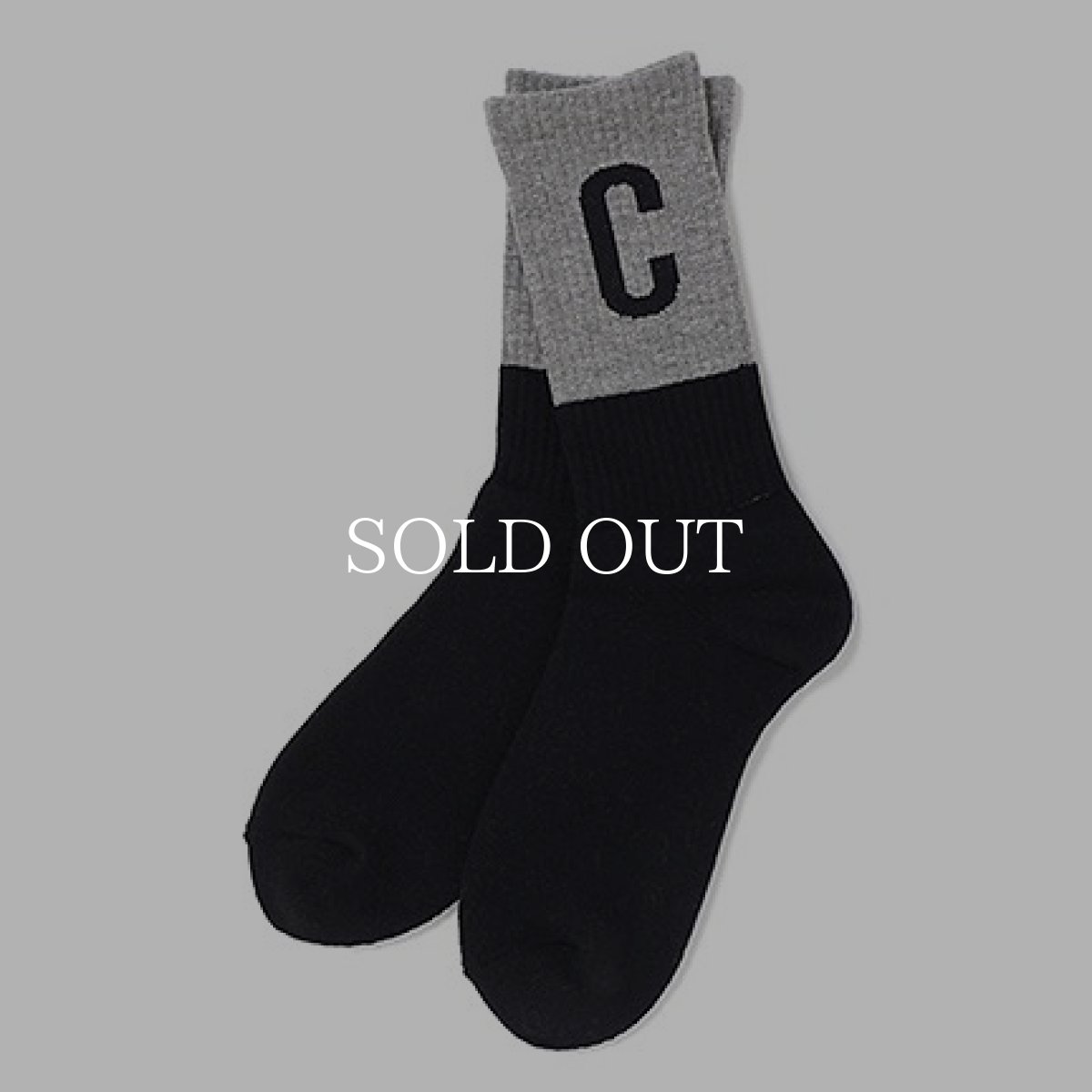 画像1: CHALLENGER  C SOCKS (BLACK LOGO) (1)