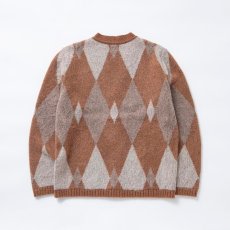 画像2: RATS  ARGYLE MOHAIR KNIT CARDIGAN (BROWN) (2)