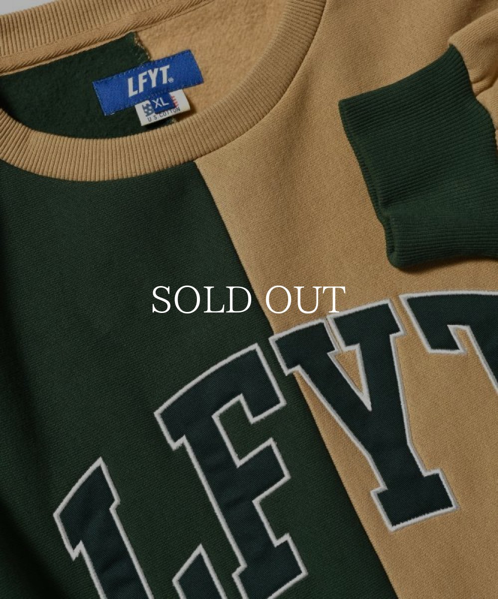 画像4: LFYT  2 TONE ARCH LOGO US COTTON CREWNECK (GREEN) (4)