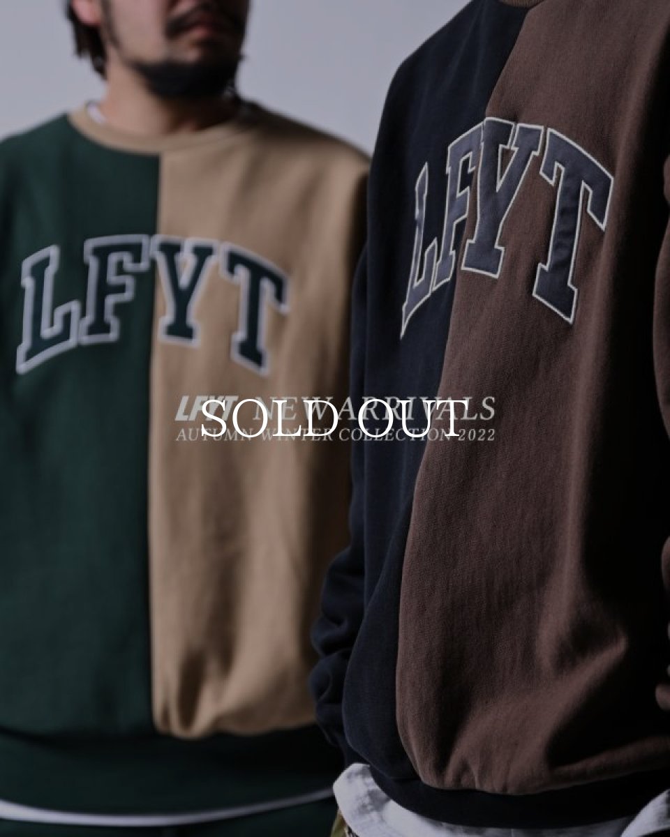 画像6: LFYT  2 TONE ARCH LOGO US COTTON CREWNECK (GREEN) (6)