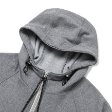 画像3: CALEE  Cordura fabric tm logo high neck zip hoodie (Gray) (3)
