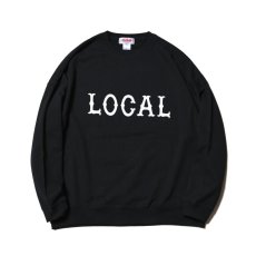 画像1: CUTRATE  CLASSIC LOCAL LOGO DROPSHOULDER CREW NECK SWEAT (BLACK) (1)