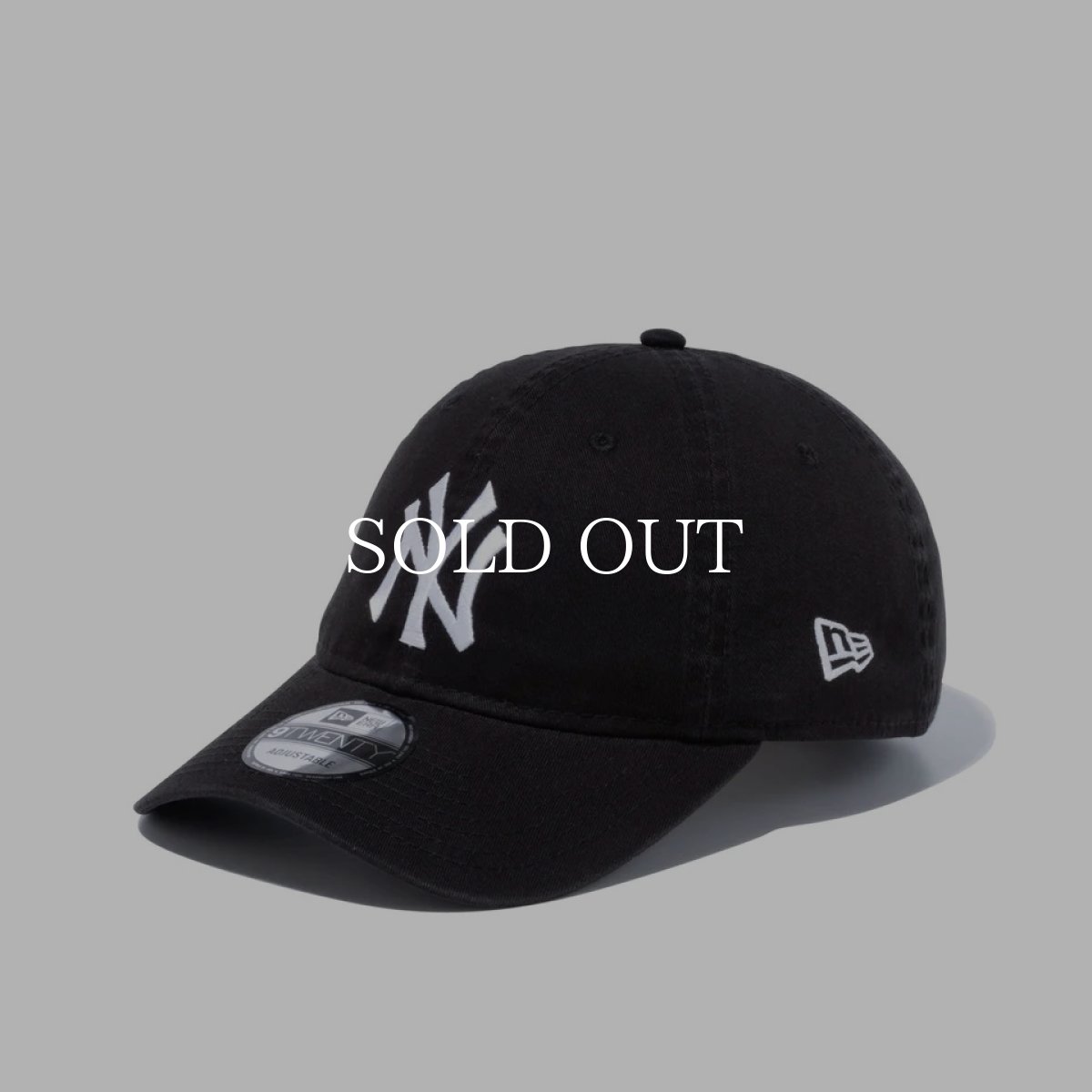 画像3: NEW ERA  9TWENTY クロスストラップ ウォッシュドコットン ニューヨーク・ヤンキース ブラック × ホワイト (ブラック) (3)