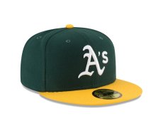 画像3: NEW ERA  59FIFTY MLBオンフィールド オークランド・アスレチックス ホーム (ダークグリーン/Aゴールド) (3)