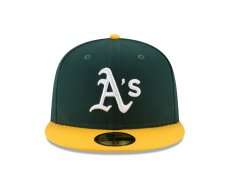 画像2: NEW ERA  59FIFTY MLBオンフィールド オークランド・アスレチックス ホーム (ダークグリーン/Aゴールド) (2)