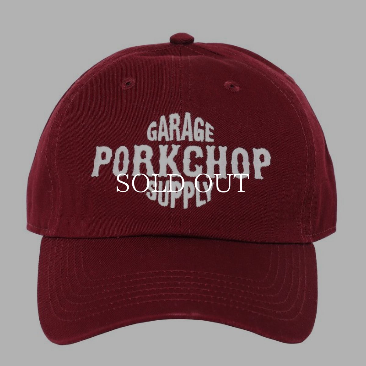 画像1: PORKCHOP GARAGE SUPPLY  B&S BASE CAP (BURGUNDY) (1)