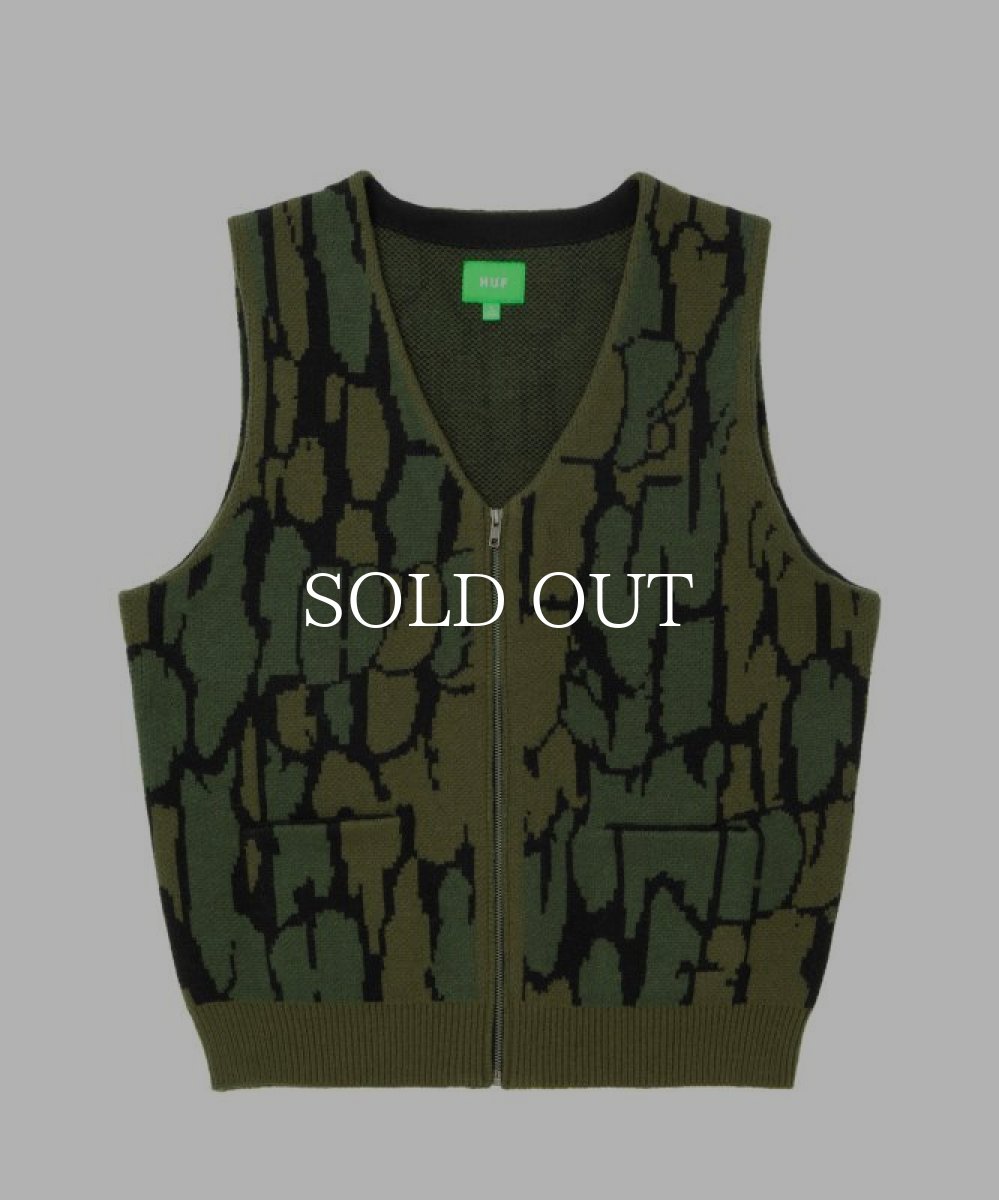画像1: HUF  HUDSON CAMO ZIP VEST (CAMO) (1)