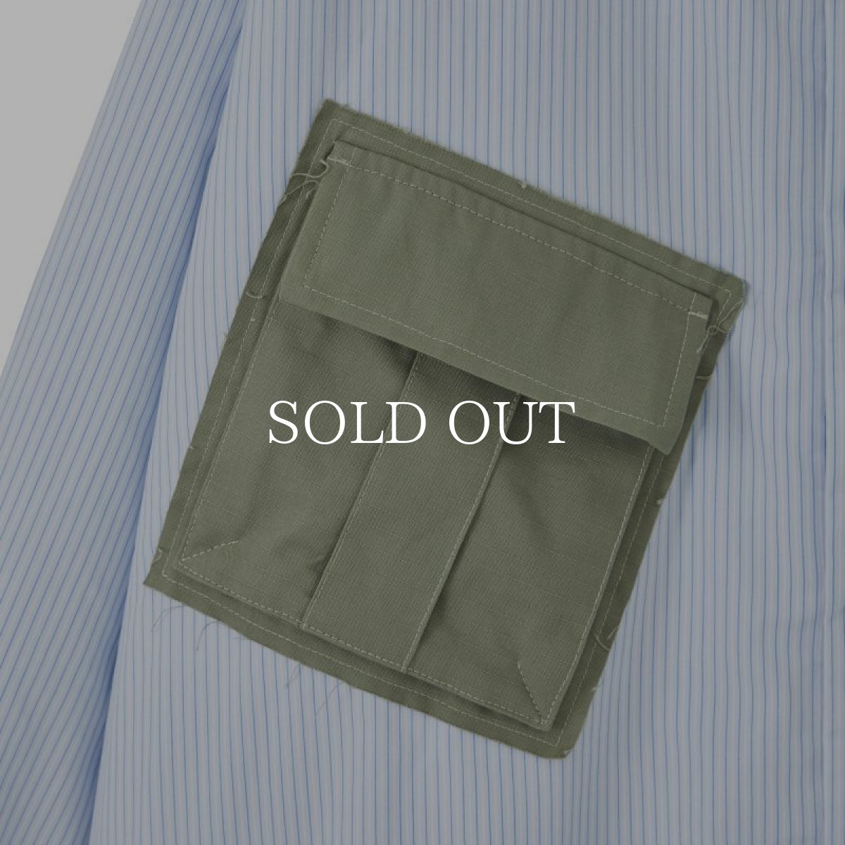 画像3: MAGIC STICK  LIGHT PUFF DRESS SHIRT (BLUE STRIPES) (3)