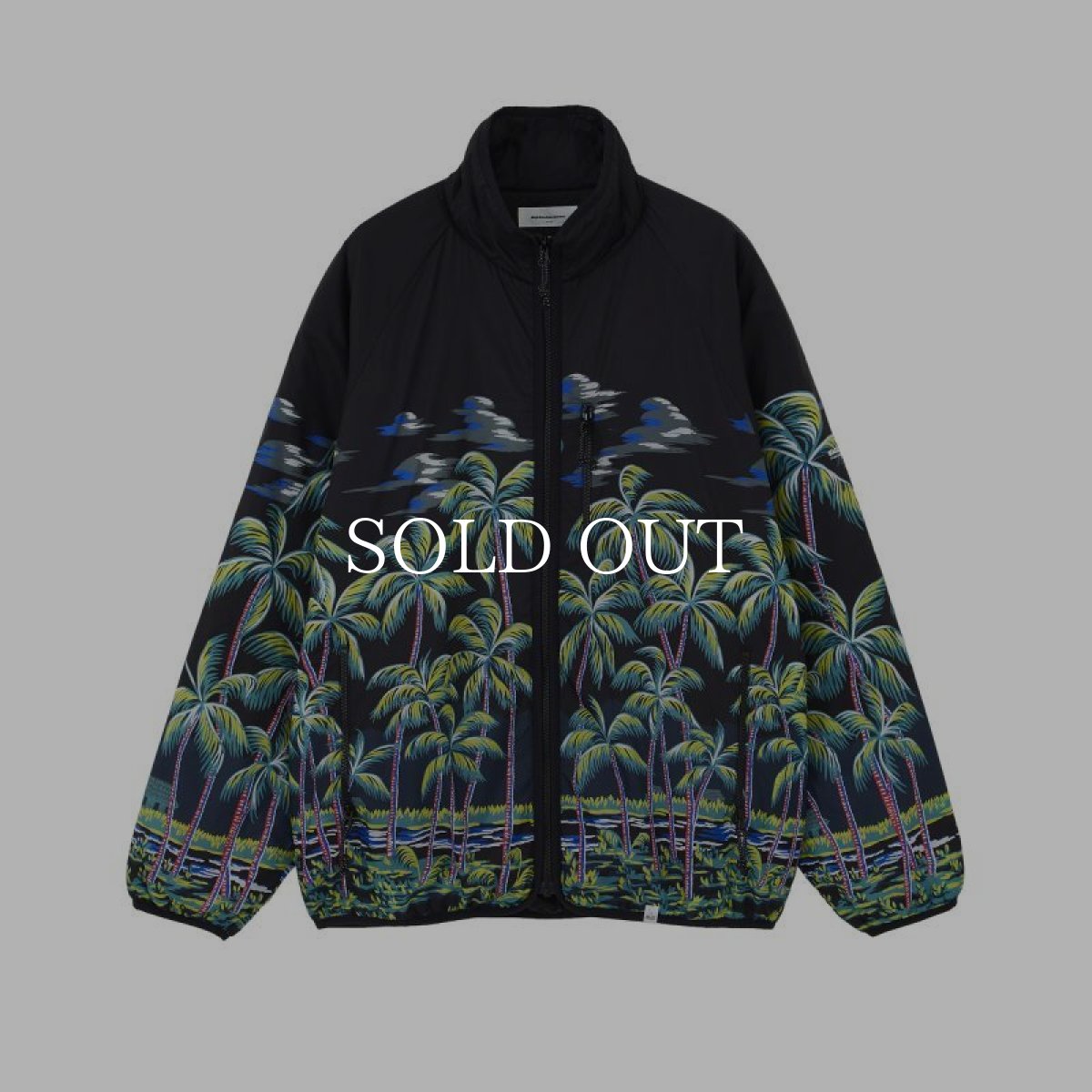画像1: MAGIC STICK  DK PALMS HAWAIIAN PUFFER JACKET BY REYN SPOONER (BLACK) (1)