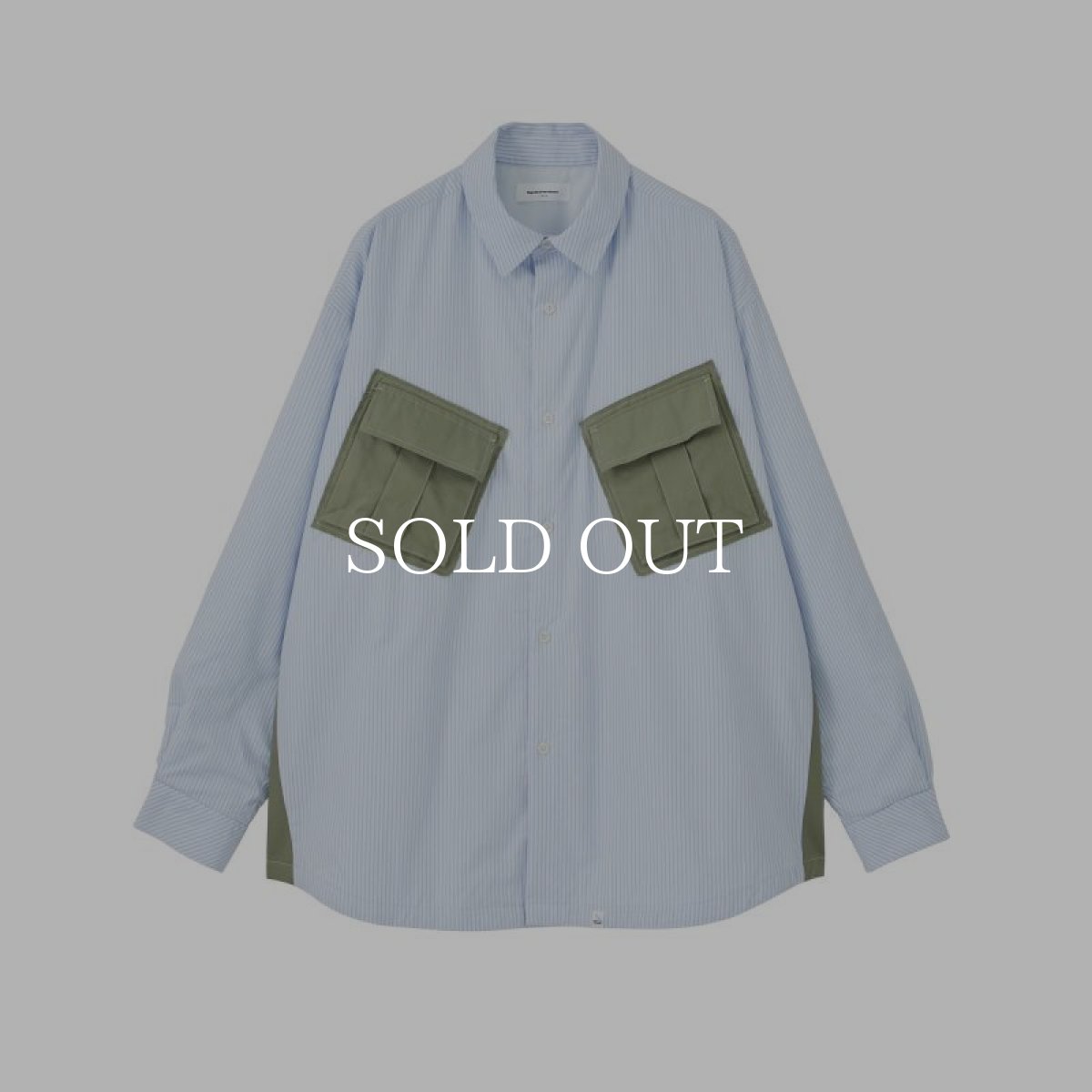 画像1: MAGIC STICK  LIGHT PUFF DRESS SHIRT (BLUE STRIPES) (1)