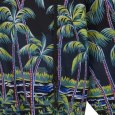 画像6: MAGIC STICK  DK PALMS HAWAIIAN PUFFER JACKET BY REYN SPOONER (BLACK) (6)