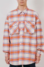 画像6: DIGAWEL  Oversized Shirt (Check)(2) (Red) (6)