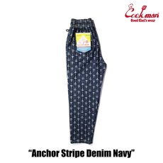 画像2: COOKMAN  Chef Pants Anchor Stripe Denim (Navy) (2)