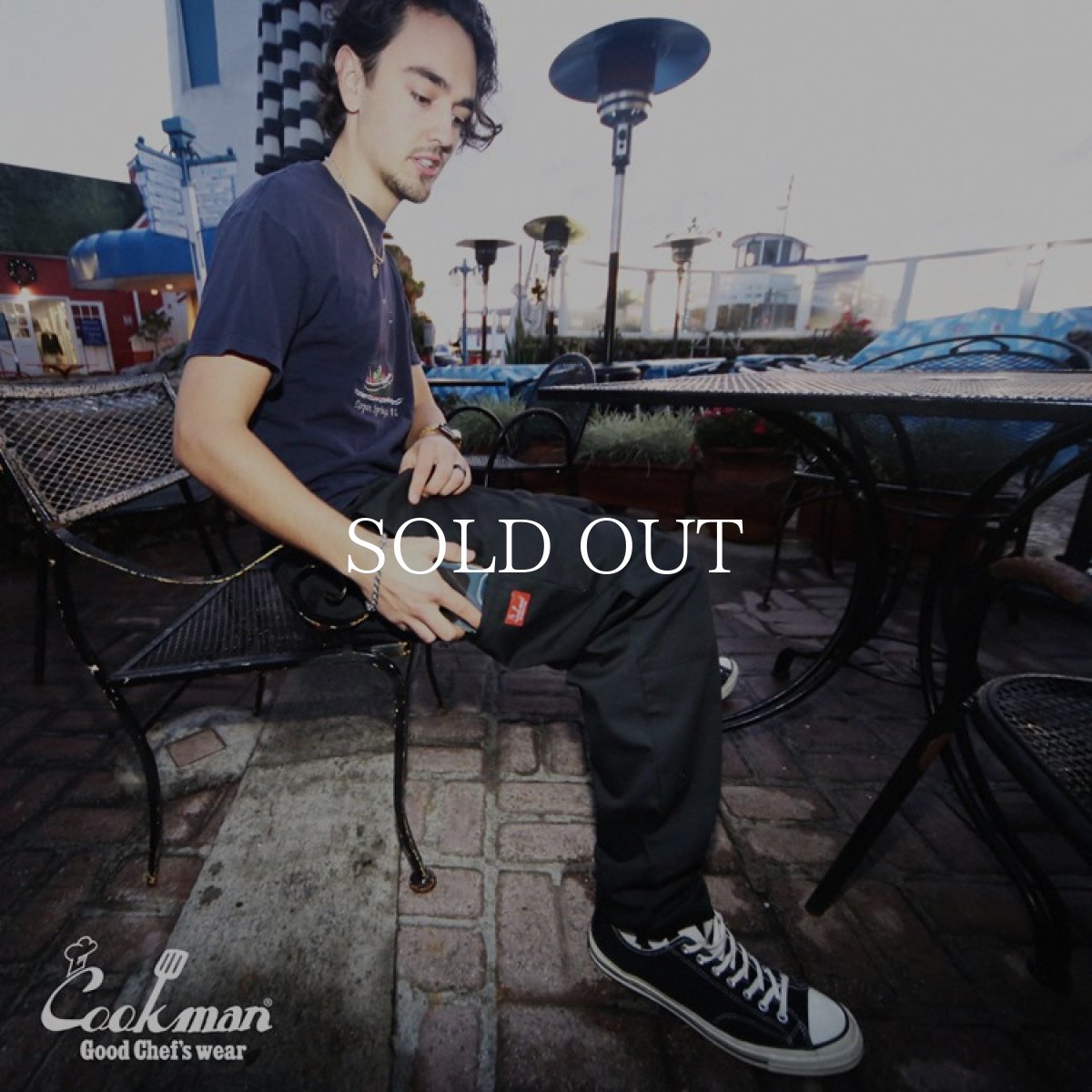 画像16: COOKMAN  Chef Pants Double knee Black (Black) (16)