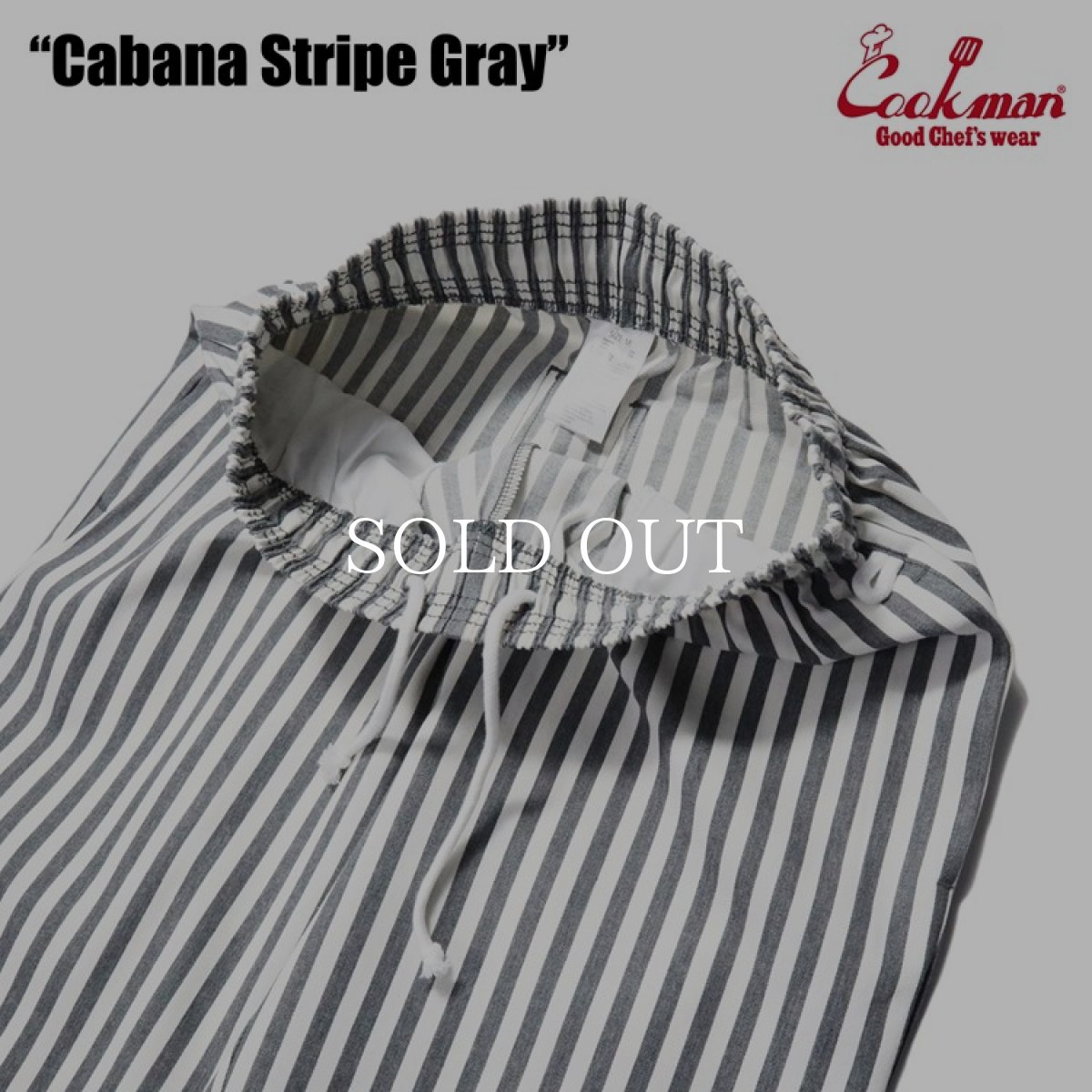 画像5: COOKMAN  Chef Pants Cabana Stripe Gray (Gray) (5)