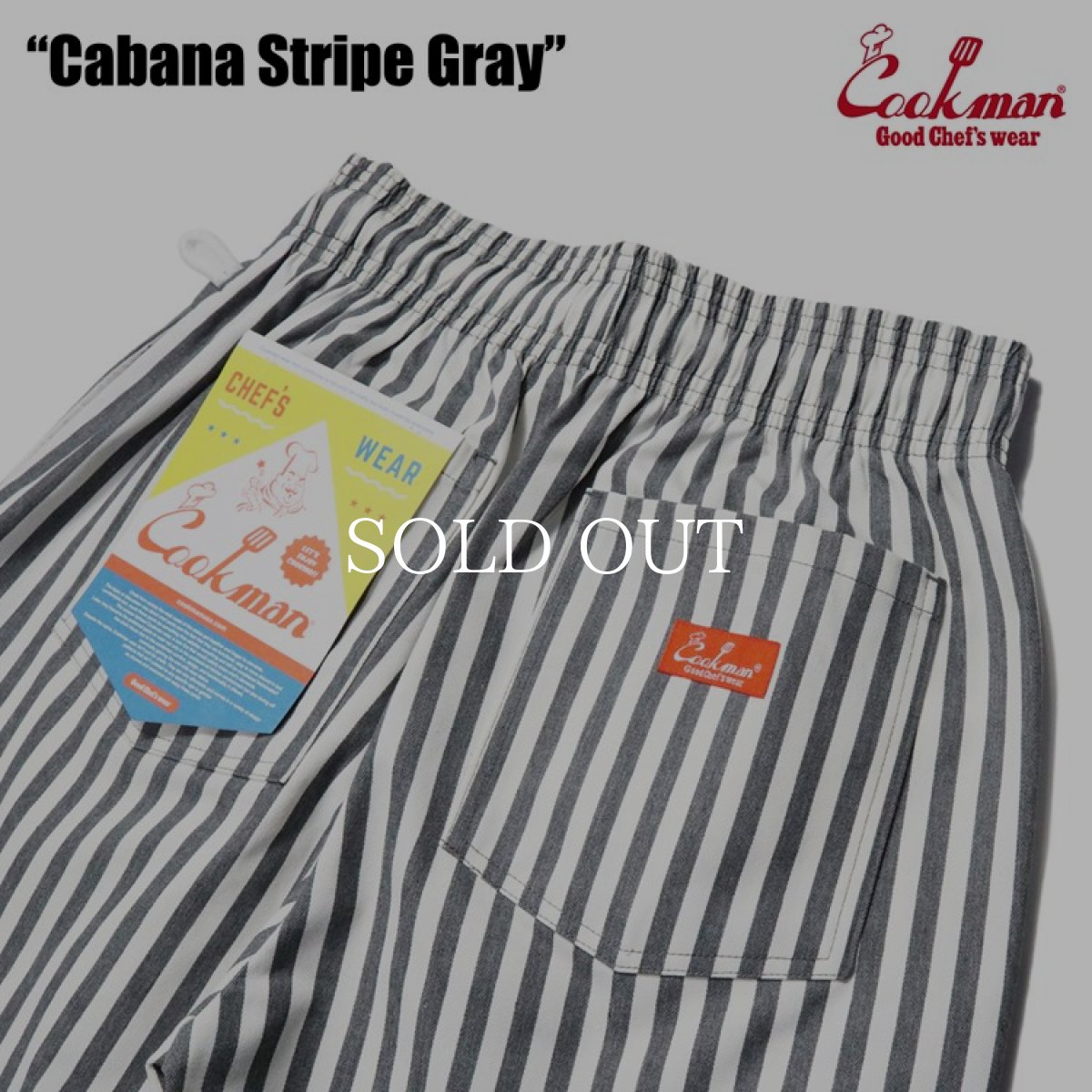 画像6: COOKMAN  Chef Pants Cabana Stripe Gray (Gray) (6)