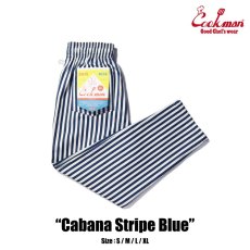 画像1: COOKMAN  Chef Pants Cabana Stripe Blue (Blue) (1)