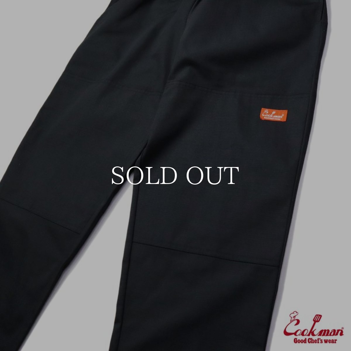 画像11: COOKMAN  Chef Pants Double knee Black (Black) (11)