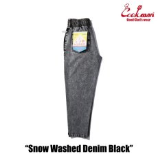 画像2: COOKMAN  Chef Pants Snow Washed Denim Black (Black) (2)