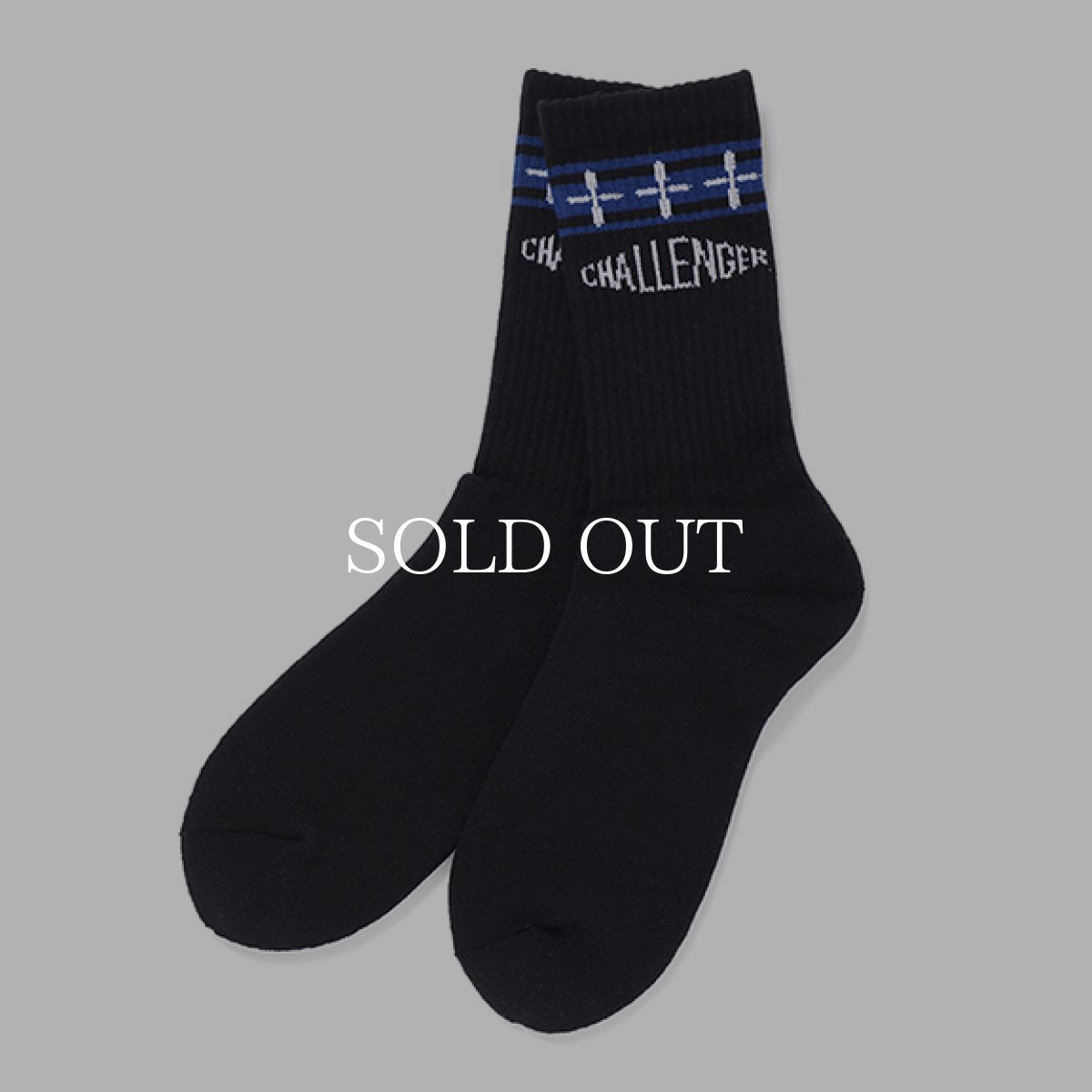 画像1: CHALLENGER  CRUSHER SOCKS (BLACK) (1)