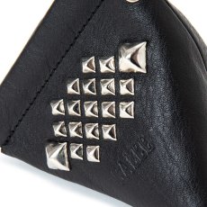 画像4: CALEE  Studs leather internal flex frame type multi pouch (Black) (4)