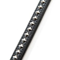 画像3: CALEE  Studs leather neck strap (Black) (3)