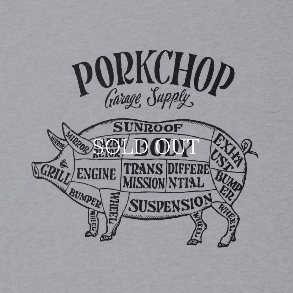 画像2: PORKCHOP GARAGE SUPPLY  PORK FRONT SWEAT (GRAY) (2)