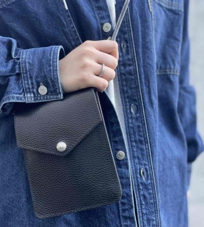 画像1: ANTIDOTE BUYERS CLUB   Leather Wallet Bag (Black)